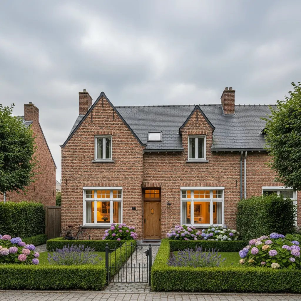 Typisch Belgisch huis in een rustige woonwijk